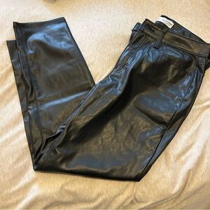 Old navy og straight faux leather pants